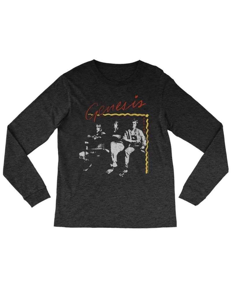 Genesis Long Sleeve Shirt | Abacab Album Design Distressed Shirt $13.78 Shirts