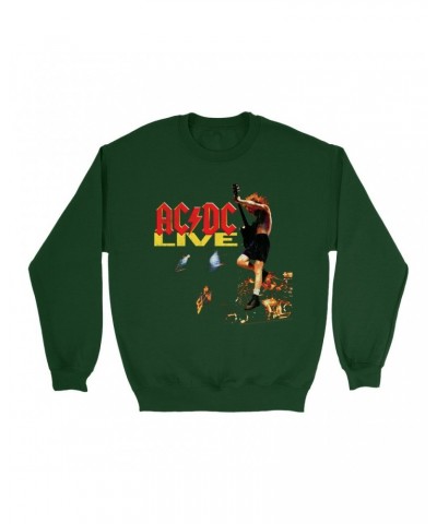 AC/DC Sweatshirt | Live On Stage Design Distressed Sweatshirt $16.78 Sweatshirts