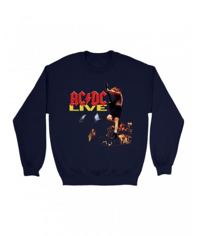 AC/DC Sweatshirt | Live On Stage Design Distressed Sweatshirt $16.78 Sweatshirts