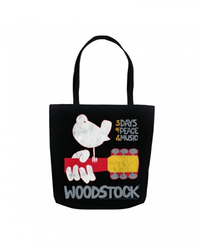 Woodstock Tote Bag | 3 Days Of Peace And Music Logo Bag $10.38 Bags