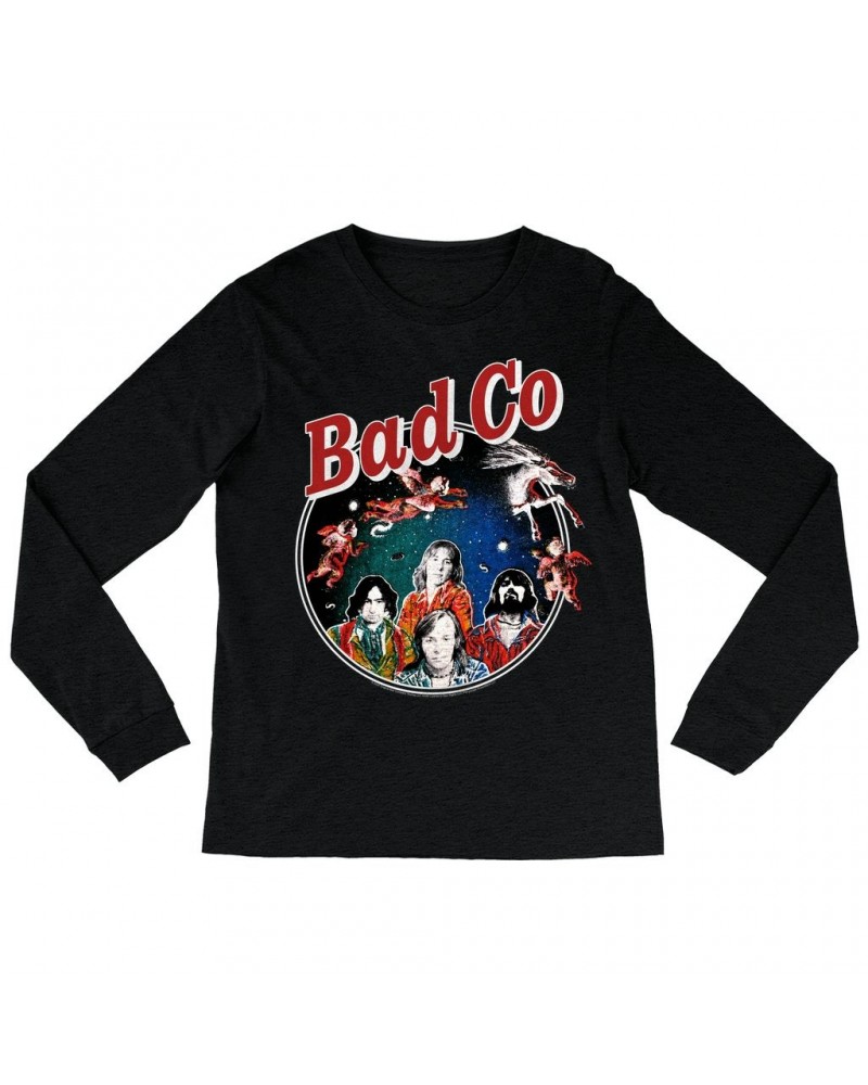 Bad Company Long Sleeve Shirt | Angels Distressed Image Shirt $12.88 Shirts