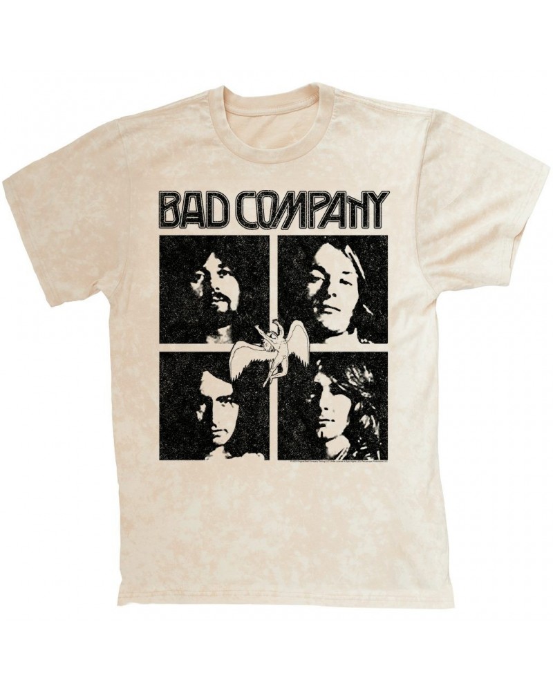 Bad Company T-shirt | The Early Years Band Design Mineral Wash Shirt $12.88 Shirts