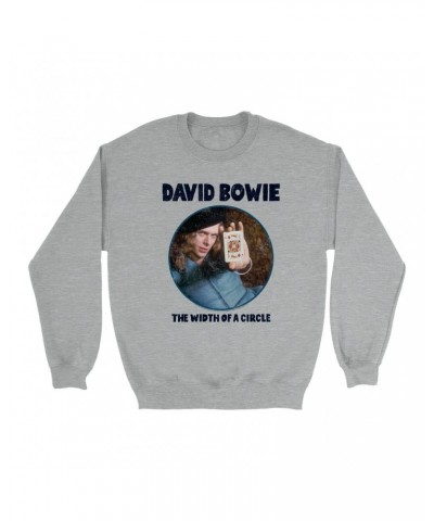 David Bowie Sweatshirt | The Width Of A Circle Album Image Distressed Sweatshirt $12.23 Sweatshirts