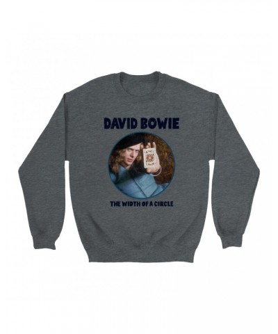 David Bowie Sweatshirt | The Width Of A Circle Album Image Distressed Sweatshirt $12.23 Sweatshirts