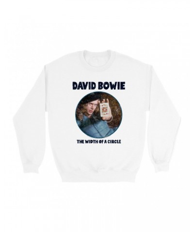 David Bowie Sweatshirt | The Width Of A Circle Album Image Distressed Sweatshirt $12.23 Sweatshirts