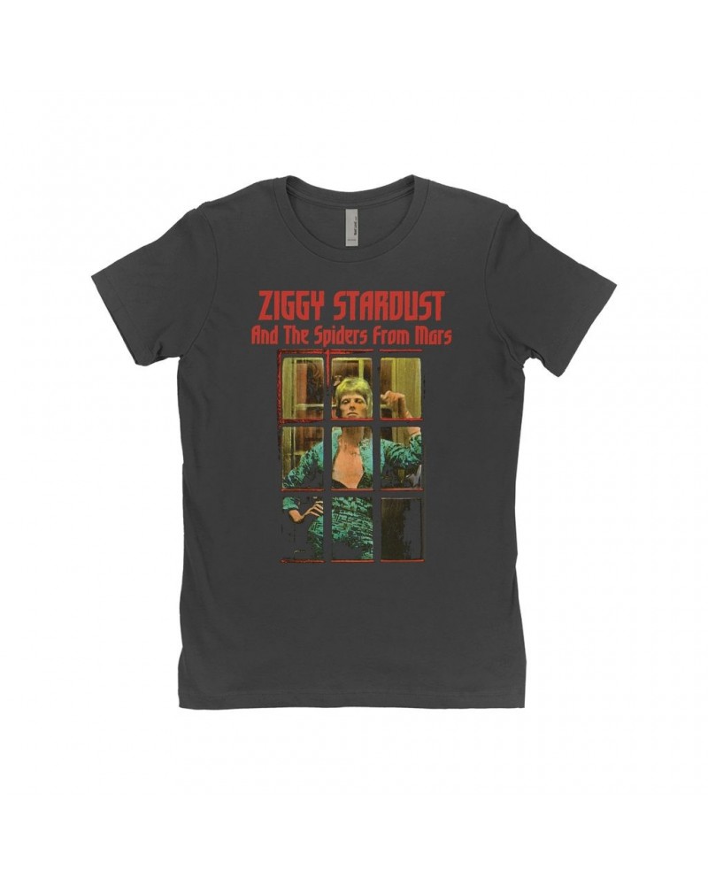 David Bowie Ladies' Boyfriend T-Shirt | Ziggy Stardust And The Spiders From Mars Photo Shirt $8.73 Shirts