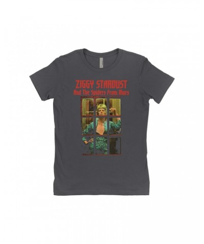 David Bowie Ladies' Boyfriend T-Shirt | Ziggy Stardust And The Spiders From Mars Photo Shirt $8.73 Shirts