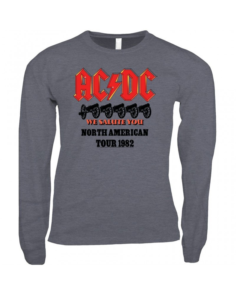 AC/DC Long Sleeve Shirt | We Salute You North American Tour 1982 Shirt $10.48 Shirts