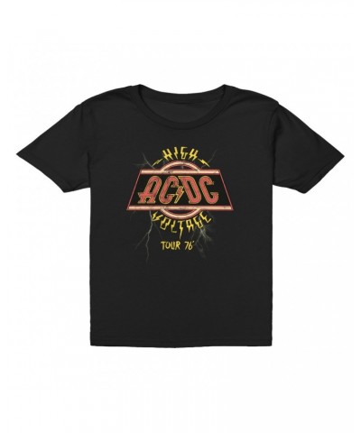 AC/DC Kids T-Shirt | High Voltage '76 Tour Lightning Image Kids T-Shirt $11.48 Kids