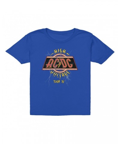 AC/DC Kids T-Shirt | High Voltage '76 Tour Lightning Image Kids T-Shirt $11.48 Kids